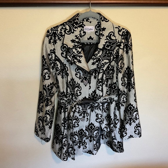 3 Sisters Belted Designer Jacket w/ Rhinestone buttons - Picture 1 of 3